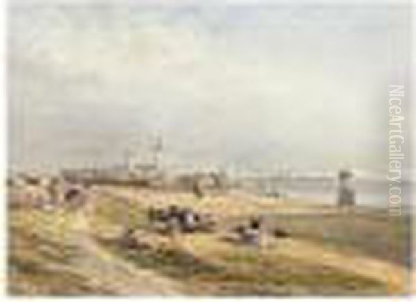 View Of Harwich, Essex Oil Painting by Henry Warren