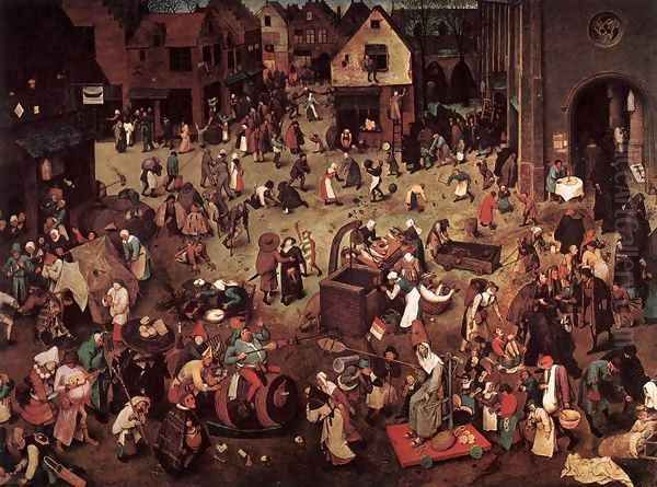 The Fight between Carnival and Lent 1559 Oil Painting by Jan The Elder Brueghel