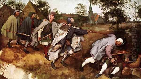 The Parable of the Blind Leading the Blind 1568 Oil Painting by Jan The Elder Brueghel