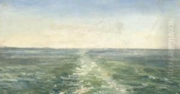 Ship's Wake Oil Painting by Andrew W. Warren