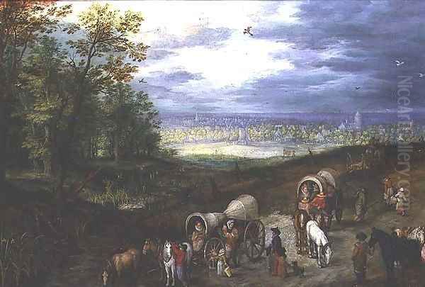 Rest on the Way 1612 Oil Painting by Jan The Elder Brueghel