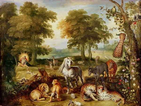 Terrestrial Paradise Oil Painting by Jan The Elder Brueghel