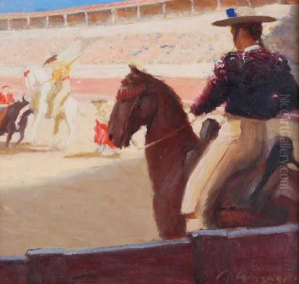 Corrida W Madrycie Oil Painting by Artur Wasner