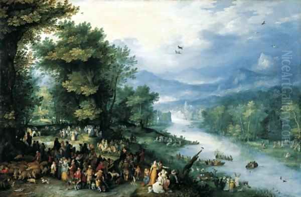 Landscape with Young Tobias 1598 Oil Painting by Jan The Elder Brueghel