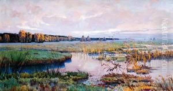 Stogi Nad Rozlewiskiem Oil Painting by Rafal Wasowicz