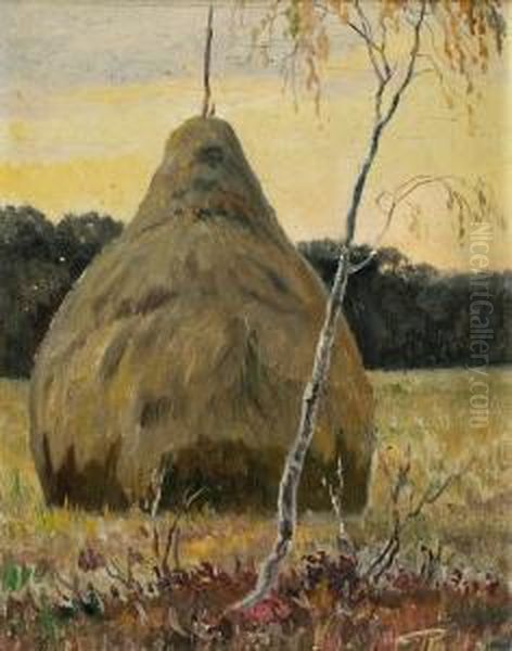 Stog Siana Oil Painting by Rafal Wasowicz