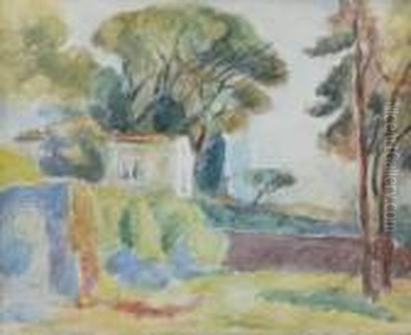 Villa Falgani W Tarquinii Oil Painting by Waclaw Wasowicz