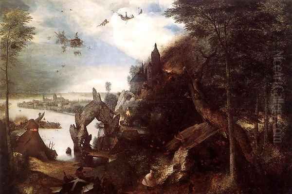 The Temptation of St Anthony 1557 Oil Painting by Jan The Elder Brueghel