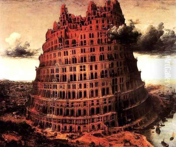 The 'Little' Tower of Babel 1564 Oil Painting by Jan The Elder Brueghel