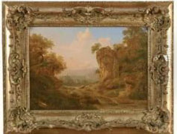 Paysage Rocheux Oil Painting by Louis Etienne Watelet