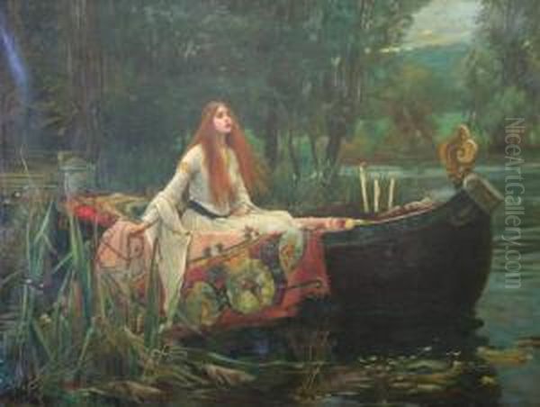 The Lady Of Shalott Oil Painting by John William Waterhouse