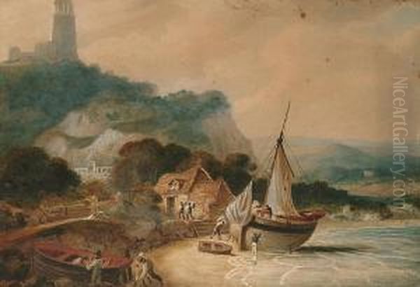 On The Kentish Coast Oil Painting by John Heaviside Clark