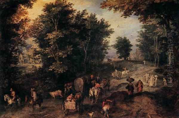 The Caravan Oil Painting by Jan The Elder Brueghel