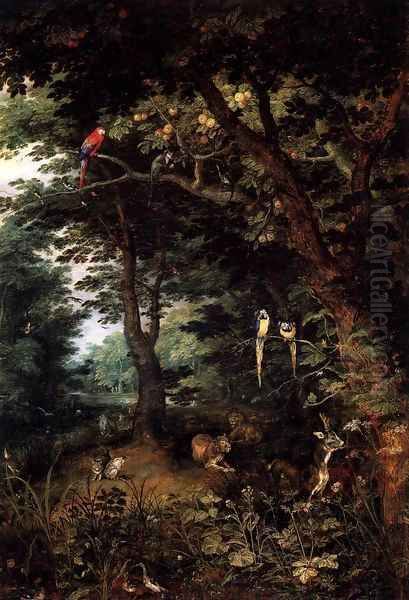 The Earthly Paradise Oil Painting by Jan The Elder Brueghel