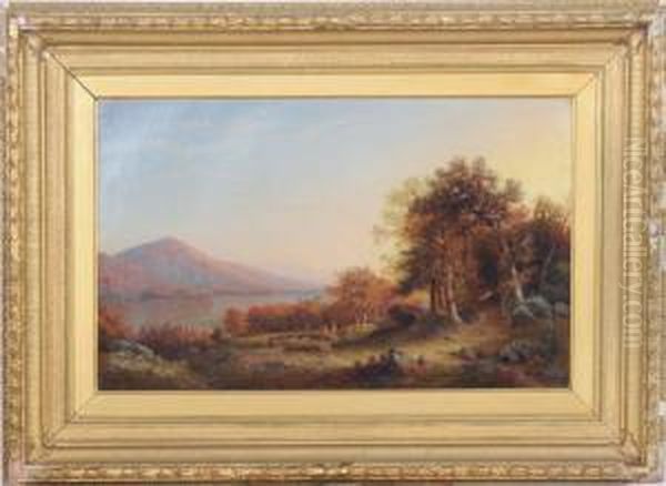 Lake George Oil Painting by George W. Waters