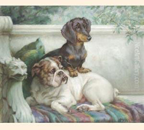 Enrisco And Maximillian Oil Painting by Evelyn M. Watherston