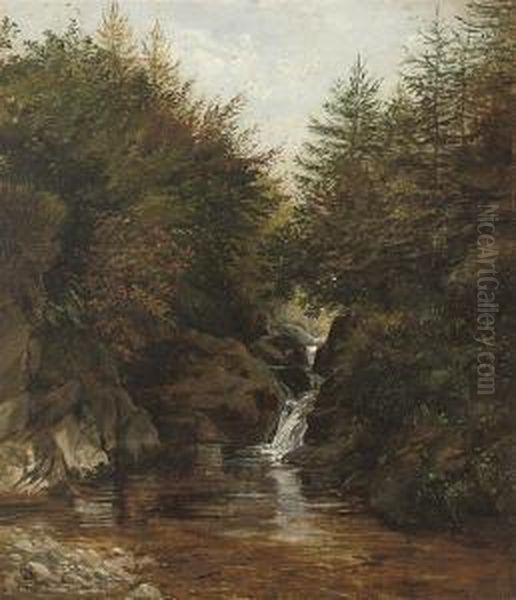 Shankin Brook, Kilbride Oil Painting by Bartholomew Colles Watkins