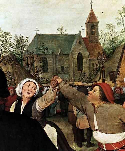 The Peasant Dance (detail) 1567 Oil Painting by Jan The Elder Brueghel