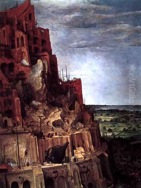 The Tower of Babel (detail) 1563 Oil Painting by Jan The Elder Brueghel