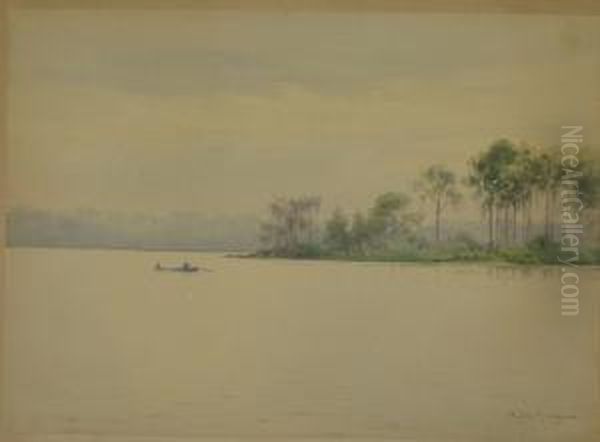 Lake Butler Oil Painting by Amelia Montague Watson