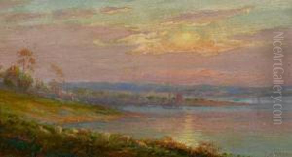 Bay Of Baltimore Oil Painting by Charles A. Watson