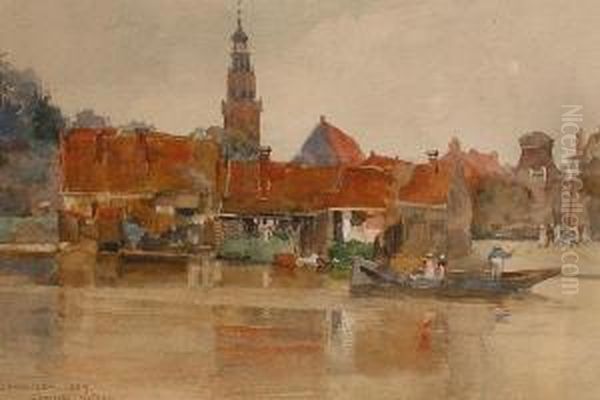 View Of Enkhuizen Oil Painting by Charles John Watson