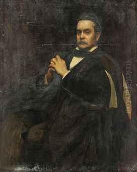 Portrait Of W. Spencer Watson, The Artist's Father Oil Painting by George Spencer Watson