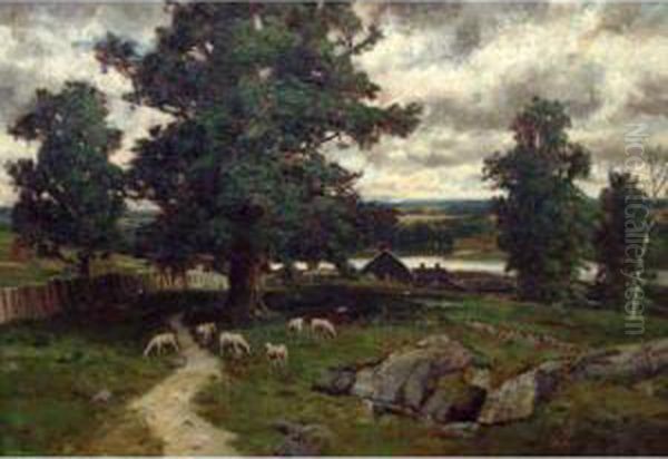 Riverside Landscape by Homer Ransford Watson