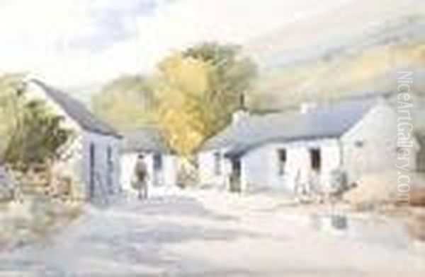 Farmstead 
Cushendun Oil Painting by James Watson