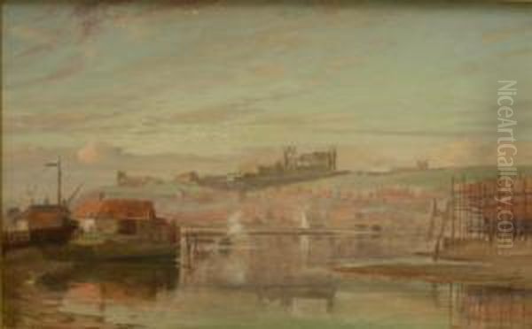 Whitehall Shipyard Whitby Oil Painting by James Watson