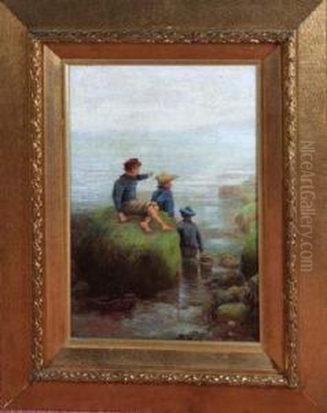 Watching For The Fishing Fleet Oil Painting by James Watson