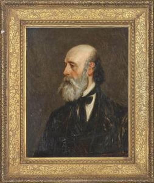 Portrait Of The Artist Paul Falconer Poole Oil Painting by John Dawson Watson