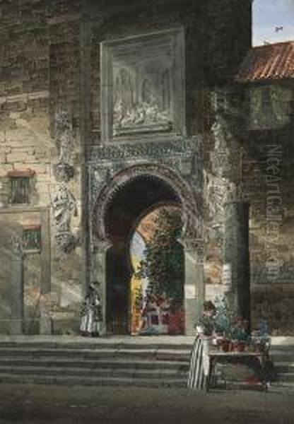 Gate Of Pardon, 
Seville Oil Painting by Paul Fletcher Watson