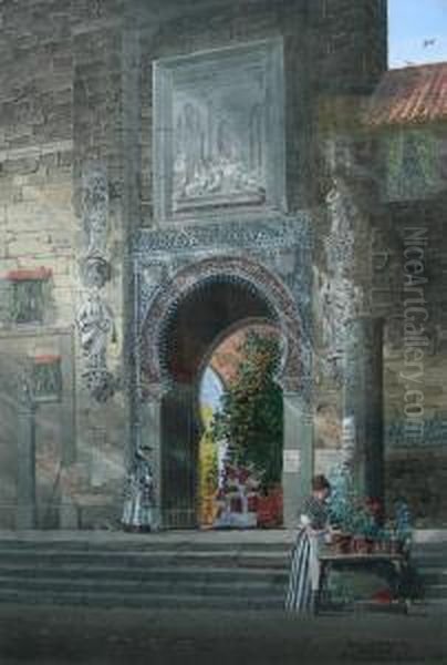 Gate Of Pardon, Seville Oil Painting by Paul Fletcher Watson