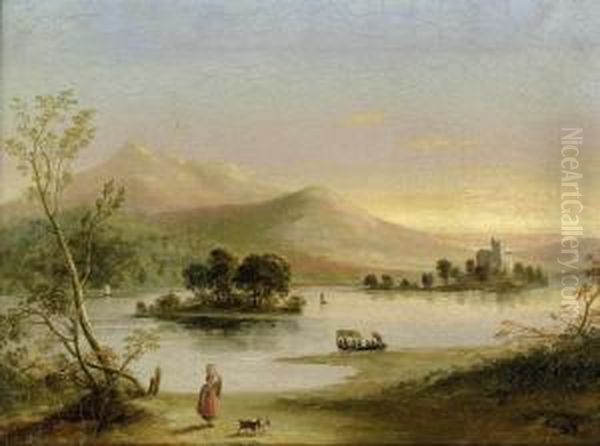 Abendstimmung Bei Ross Castle Oil Painting by Samuel Watson