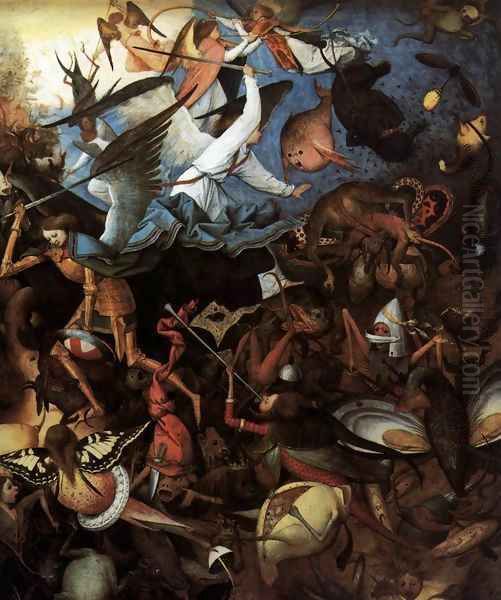 The Fall of the Rebel Angels (detail) 1562 Oil Painting by Jan The Elder Brueghel