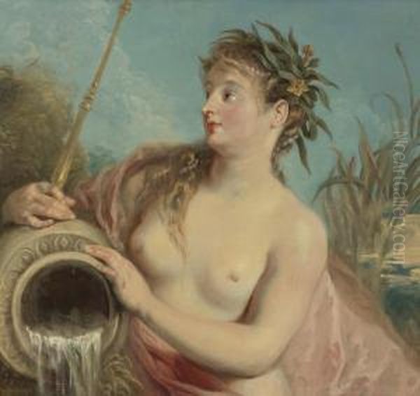 Nymphe De Fontaine Oil Painting by Watteau, Jean Antoine