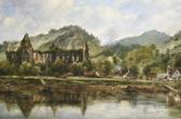 Tintern Abbey, By The Wye Oil Painting by Frederick Waters Watts