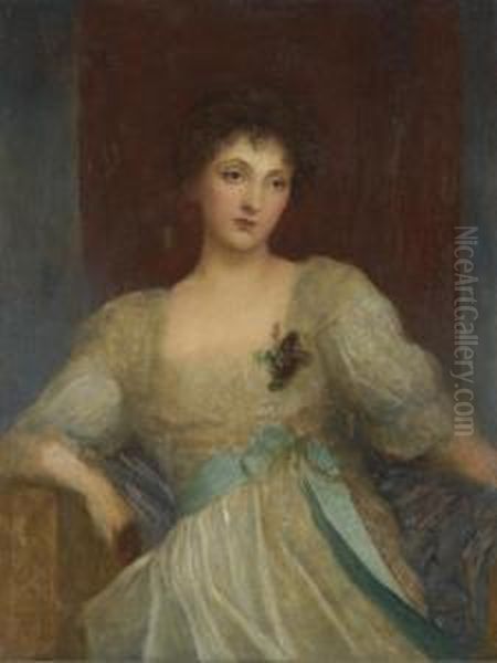 Portrait Of Norah Bourke Oil Painting by George Frederick Watts