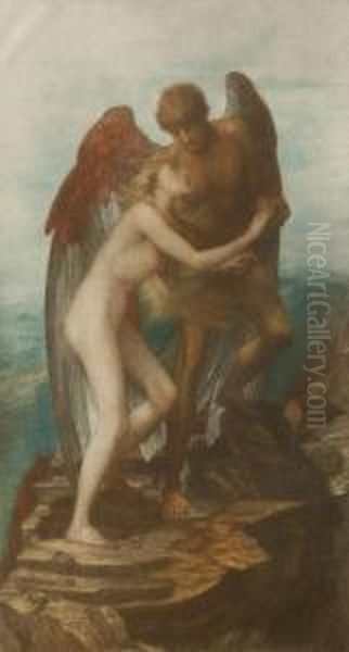 Love And Life Oil Painting by George Frederick Watts