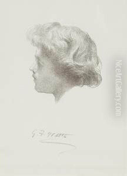 Study For A Head Of Sir Galahad Oil Painting by George Frederick Watts