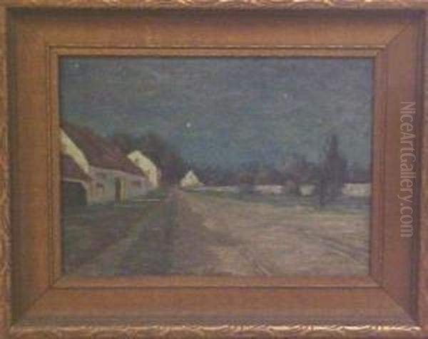 Evening Scene Oil Painting by A. Francis Wattson