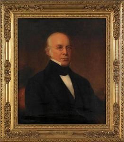 Portrait Of John Alexander Brown, Director Of The Insurance Company Of North America Oil Painting by Samuel B. Waugh