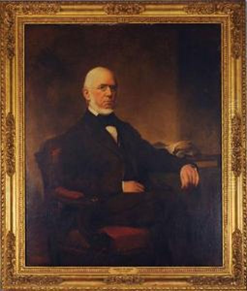 Portrait Of Samuel W.jones,director Of The Insurance Company Of North America Oil Painting by Samuel B. Waugh