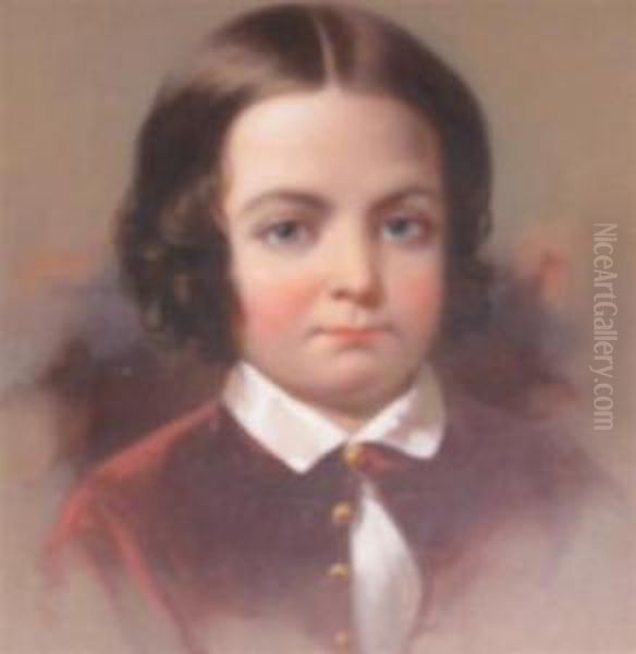 Portrait Of Boy Oil Painting by Samuel B. Waugh