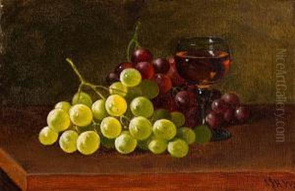 Grapes And Wine Oil Painting by Andrew John Henry Way