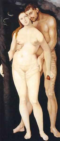 Adam and Eve Oil Painting by Hans Baldung Grien