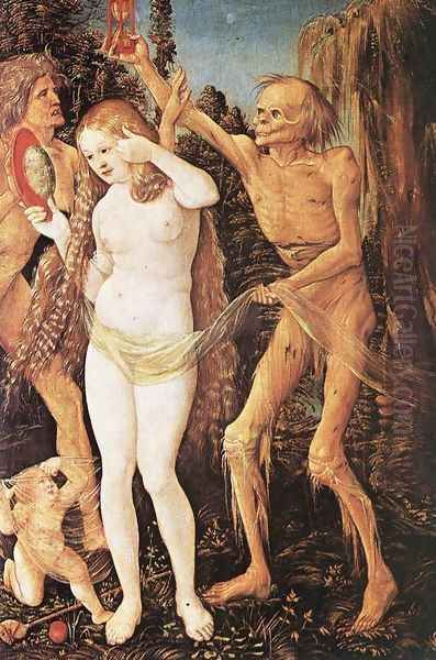 Three Ages Of The Woman And The Death 1510 Oil Painting by Hans Baldung Grien