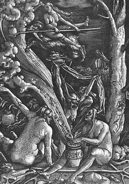 Witches Sabbath 1510 Oil Painting by Hans Baldung Grien