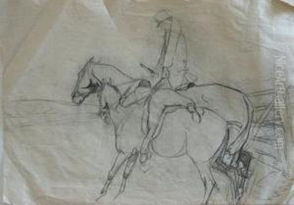 Sketches On Six Sheets Oil Painting by Richard Creed Weatherby